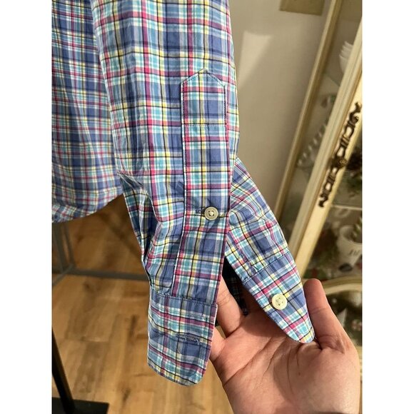 EUC Ralph Lauren Mens Plaid Long Sleeve Button-Down Shirt L - Picture 6 of 6